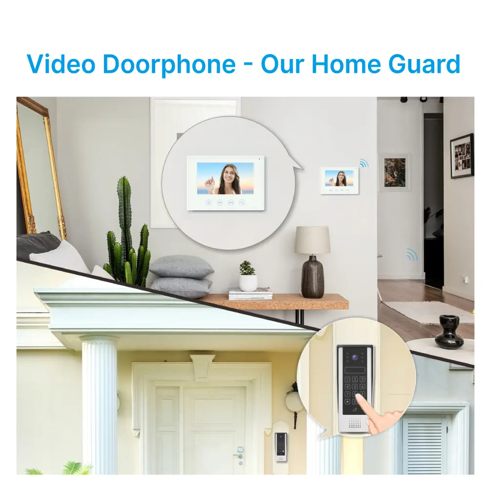 7 inch WIFI AHD Video Doorphone #RL-B17AID-TY - With the Tuya Smart APP - Two million pixels AHD camera. - ID card and user code unlocking. - Camera light compensation at night._10