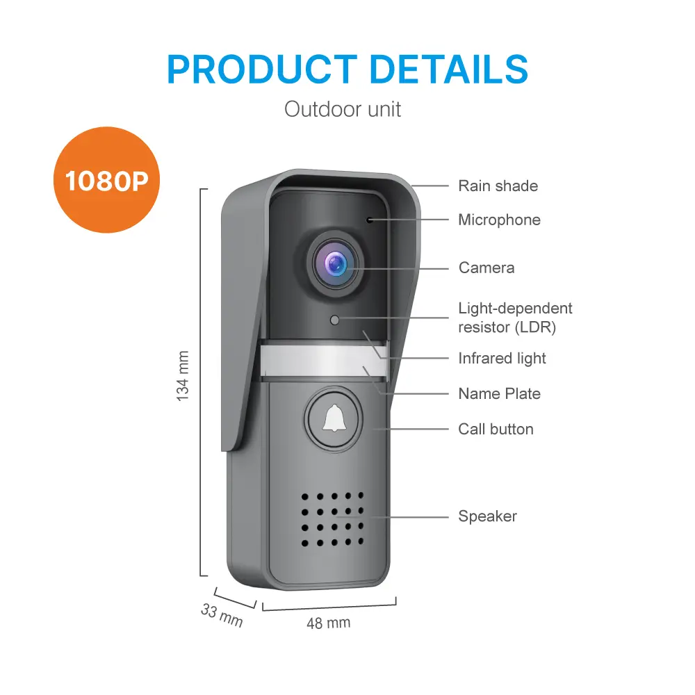 7 inch WIFI AHD Video Doorphone #RL-A17U-TY - With the Tuya Smart APP, you can remotely monitor, intercom and unlock. - Two million pixels AHD camera. - 16 melodies for option. - Electric lock and gate lock connection. _08