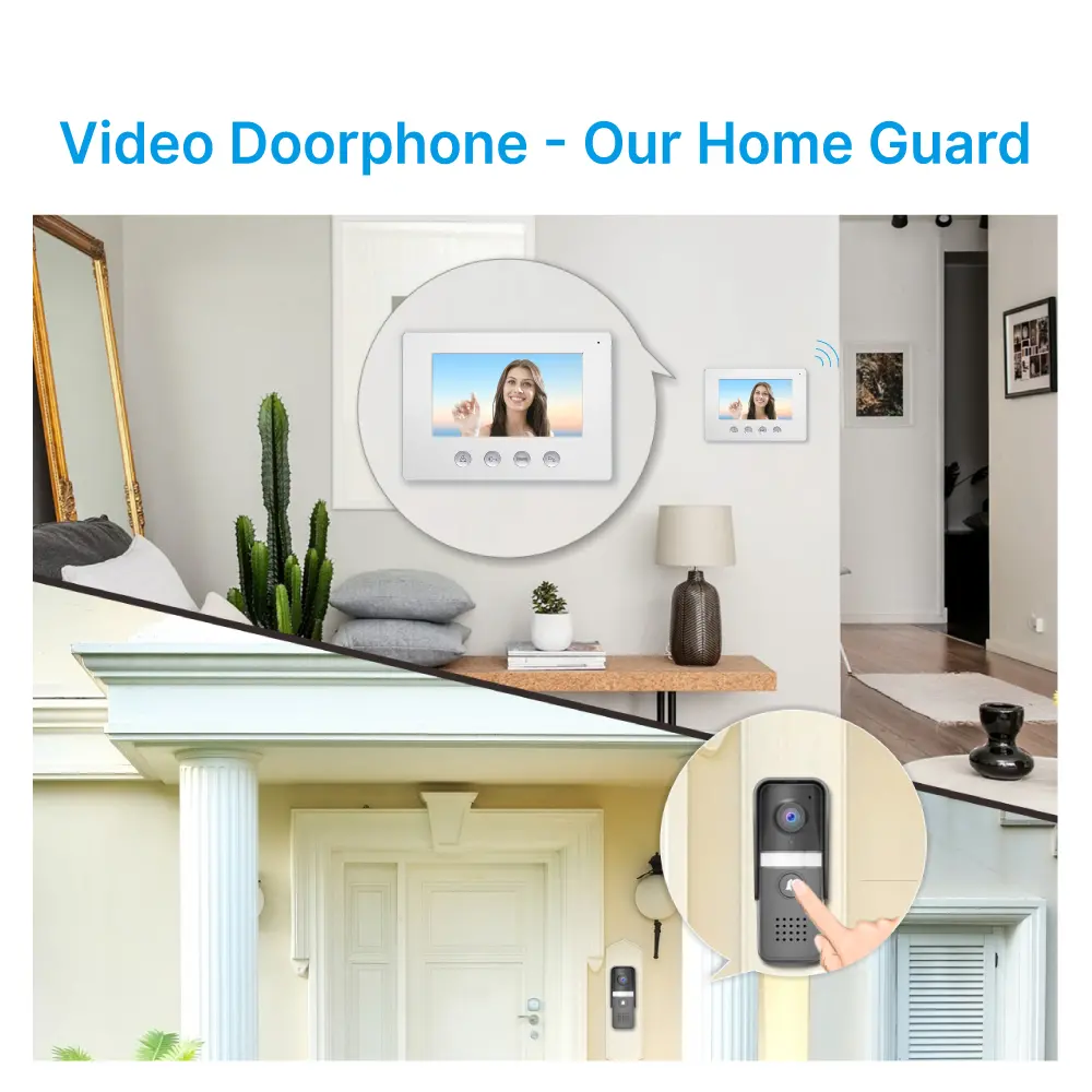 7 inch WIFI AHD Video Doorphone #RL-A17U-TY - With the Tuya Smart APP, you can remotely monitor, intercom and unlock. - Two million pixels AHD camera. - 16 melodies for option. - Electric lock and gate lock connection. _11