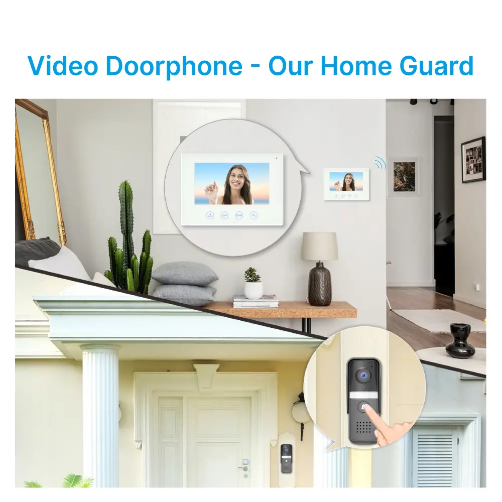 7 inch WIFI AHD Video Doorphone #RL-B17U-TY- With the Tuya Smart APP, you can remotely monitor, intercom and unlock. - Two million pixels AHD camera. - 16 melodies for option. - Electric lock and gate lock connection. _11