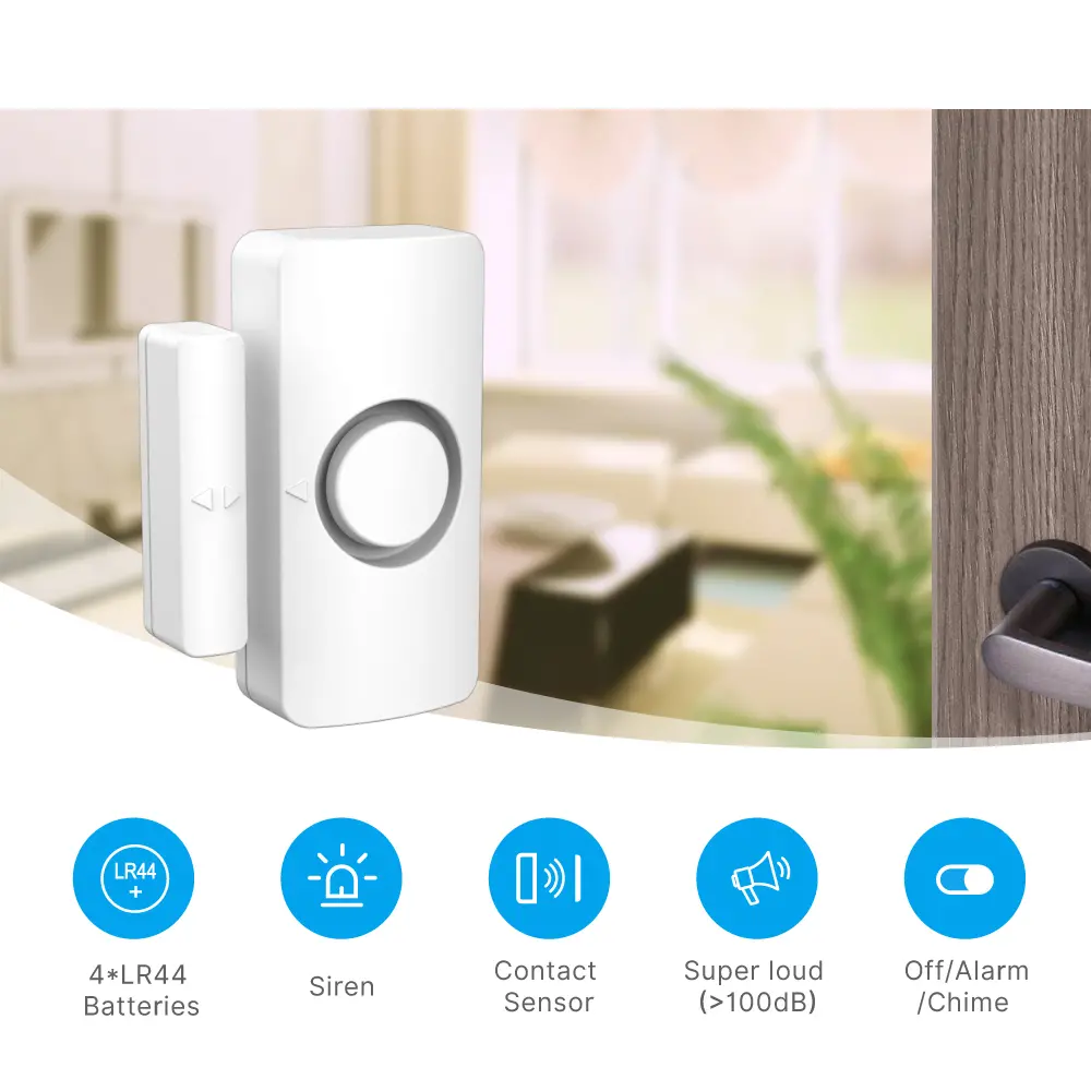 Window & Door Magnetic Alarm #RL-9805L - You can choose Chime or Alarm for the indicator sound.- High alarm volume.- Low power consumption instandby state._02