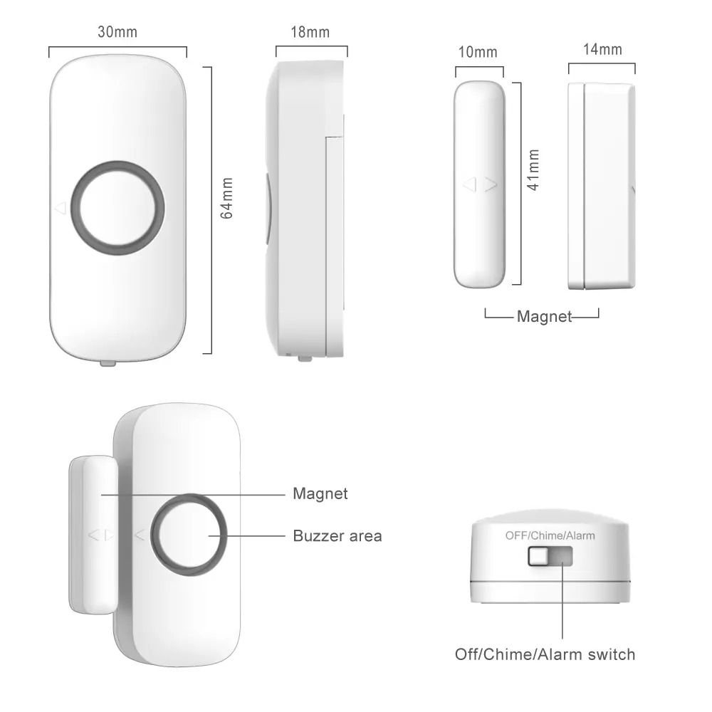 Window & Door Magnetic Alarm #RL-9805M - You can choose Chime or Alarm for the indicator sound.- High alarm volume.- Low power consumption instandby state._07