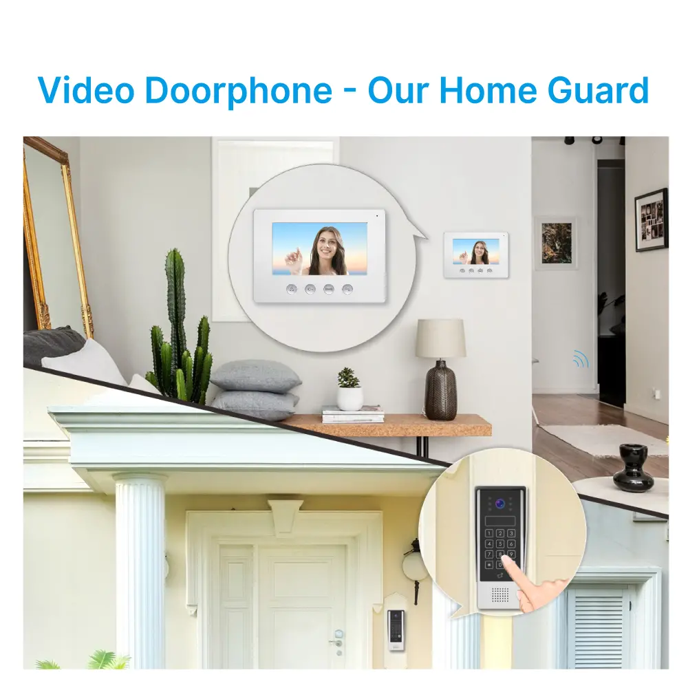 7 inch AHD Video Doorphone #RL-A17AID-AHD- Two million pixels AHD camera. - Keypad tone indicating. - Camera light compensation at night. - Release the electric lock and gate lock. - Release the electric lock by ID card, user code or exit button. _10