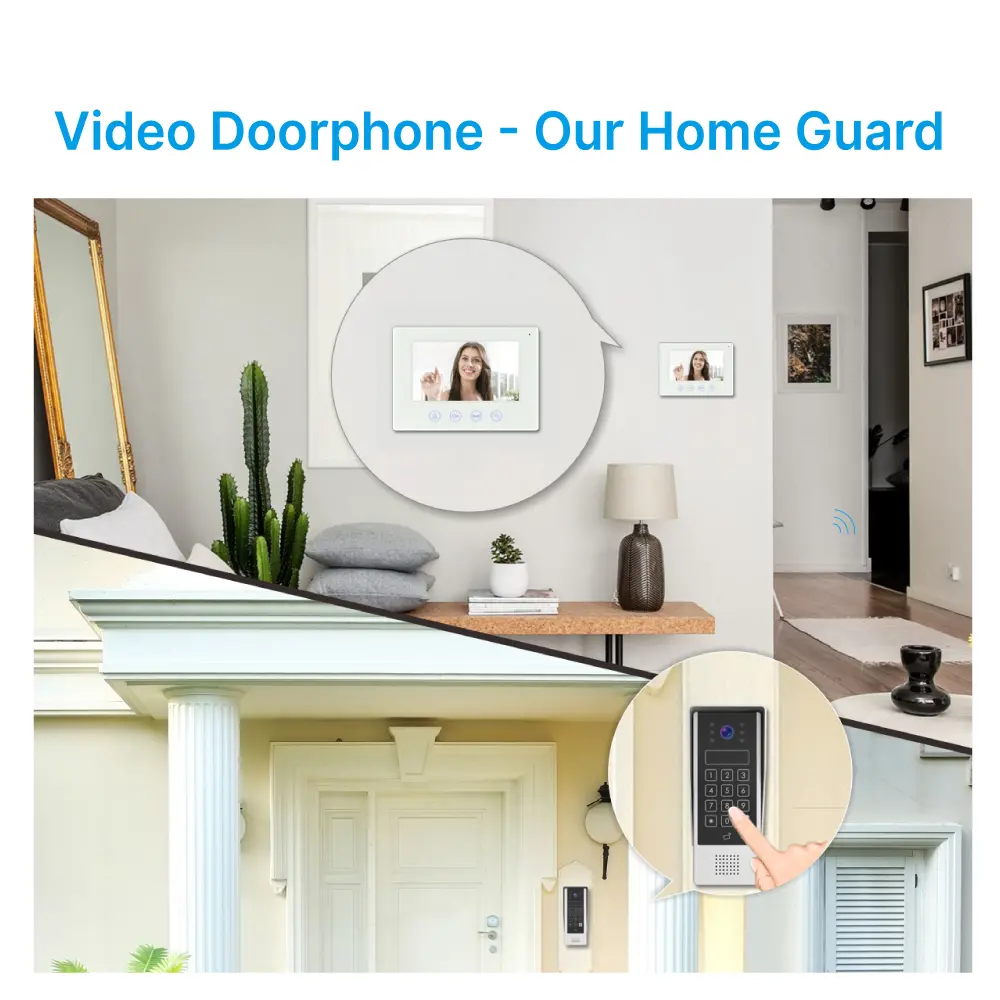 7 inch AHD Video Doorphone #RL-B17AID-AHD- Two million pixels AHD camera. - Keypad tone indicating. - Camera light compensation at night. - Release the electric lock and gate lock. - Release the electric lock by ID card, user code or exit button. _10