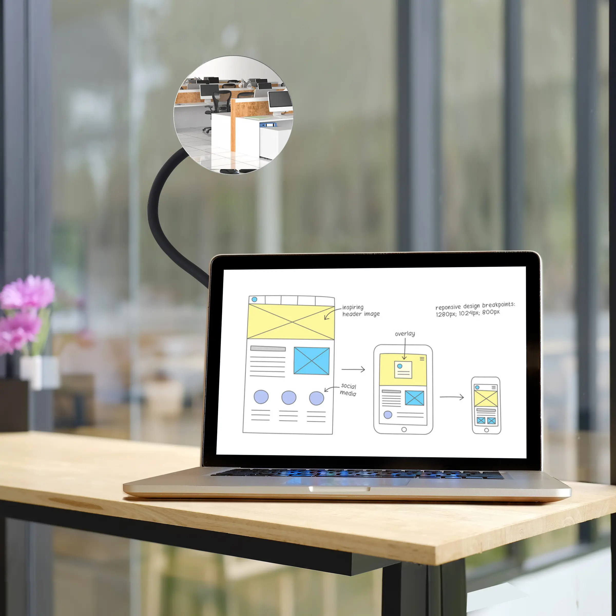 desk mirror computer