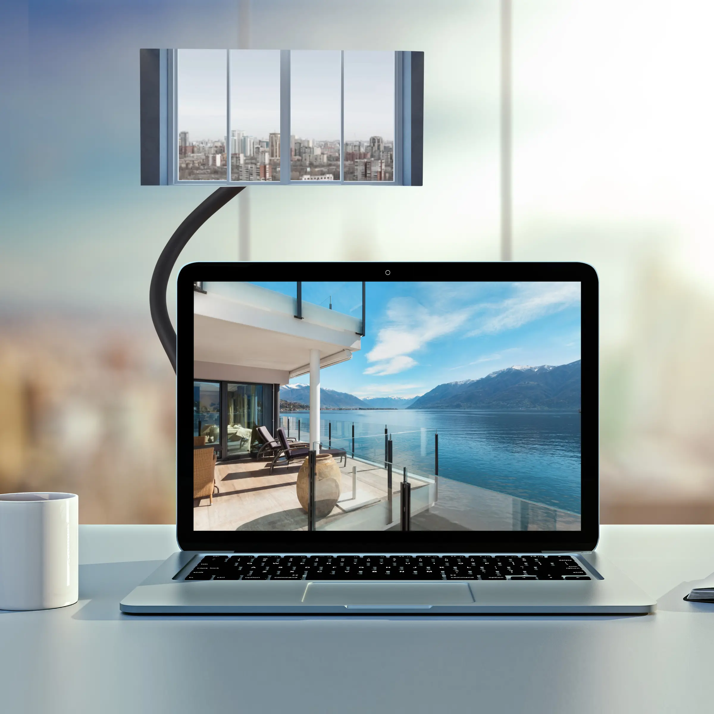 Hyde clip on rectangular mirror