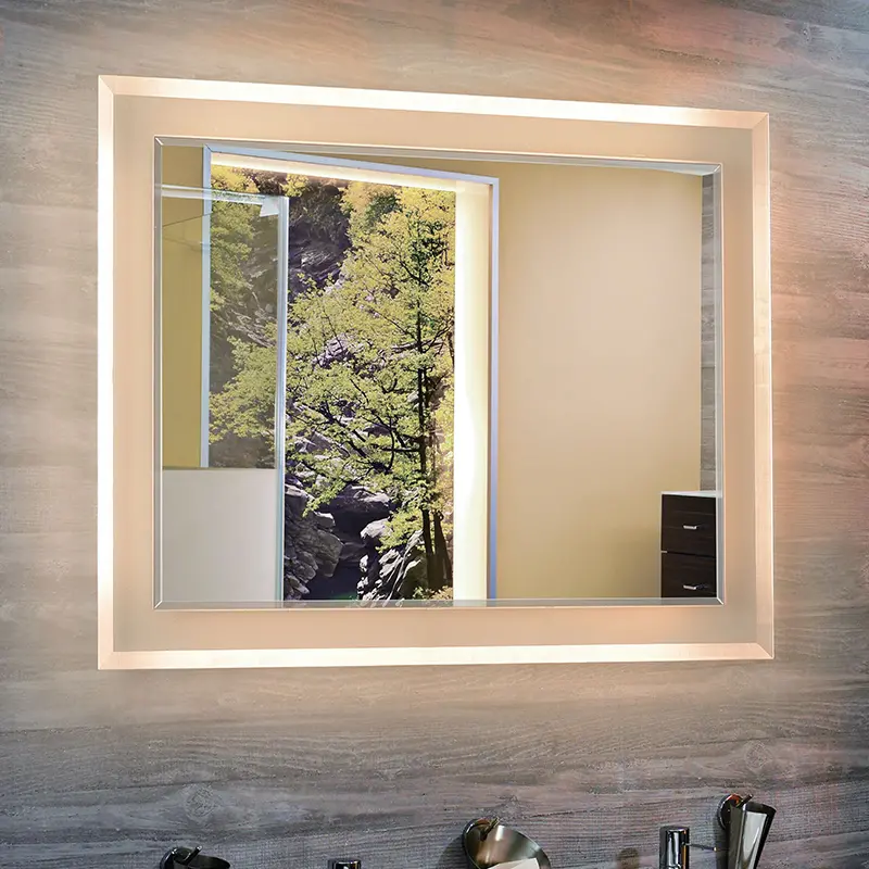 Anna rectangle mirror with acrylic backlit