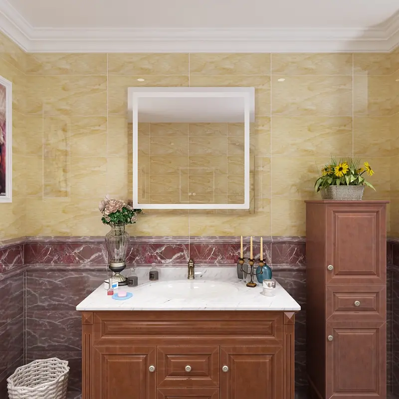 Frances front lighted Mirror with arc angle 3636