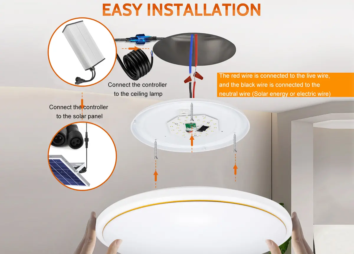 solar ceiling lights