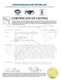 (walk in tub)Product certificate