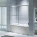 Semi-frameless Aluminum Bypass Sliding Shower Bathtub Door 2062
