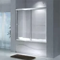 Semi-frameless Aluminum Bypass Sliding Shower Bathtub Door CB6122