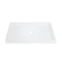 48"x32"x3 1/2" Double Threshold Shower Base With Flat Surface ABCS4832C/L2