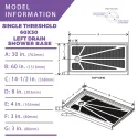 Shower Base ABC6030L/1-BL