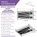 Shower Base ABC6030R/1-BL