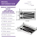 Shower Base ABC6032L/1-BL