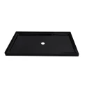 48"x32"x3 1/2" Double Threshold Shower Base With Flat Surface ABCS4832C/L2-BL