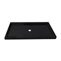 48"x32"x3 1/2" Double Threshold Shower Base With Flat Surface ABCS4832C/R2-BL