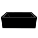 60"x30"x22" Black Alcove Apron Skirted Acrylic Bathtub Without Drain BWA6030-BL