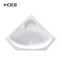 Triangle Diamond Shape Acrylic Drop-in Soaking Solid Surface Bathtub With Seat TRC4013