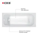Acrylic Drop-in Bathtub TRC4016