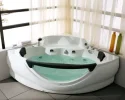 1500x1500x750mm Freestanding Corner Whirlpool Acrylic Jacuzzi Bathtub With Hydro Massage Function B8007
