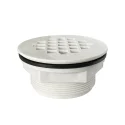 2 Inch PVC Plastic White Round Filter Shower Receiver Drain for Shower Base