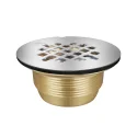 2 Inch Polished Brass Stainless Steel Round Filter Shower Receiver Drain for Shower Base