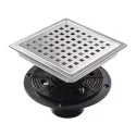 6 Inch Brushed 304 Stainless Steel Square Shower Drain