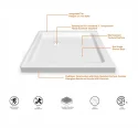 High Quality Shower Enclosure Walk-In Acrylic Wet Shower Pan Anti-Slip Texture Freestanding Shower Tray