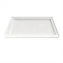 High Quality Single Threshold Antislip Textured Surface Rectangle Shaped White Acrylic Shower Base Tray