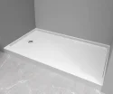 Own Brand Hotel Indoor Conner Non-Slip Shower Pan White Acrylic Fiberglass Bathroom Shower Tray