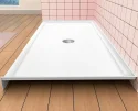 Factory Direct Sale Hotel Bathroom Walk In Acrylic Shower Tray Center Drain Large Shower Pan