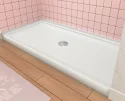 Hot Style Anti-Slip Textured Surface White Acrylic Shower Tray Bathroom Corner Center Drain Shower Pan
