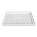 Wholesale Rectangle Shaped Shower Tray with Center Drain Bathroom Smooth Acrylic Surface Walk in Shower Base