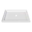 Customizable Bathroom Conner Centre Drain Rectangle White Acrylic Anti-Slip Surface Shower Tray