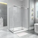 Luxury Anti Slip Shower Floor Tray Center Drain Rectangular White Acrylic Shower Pan for Hotel Bathroom