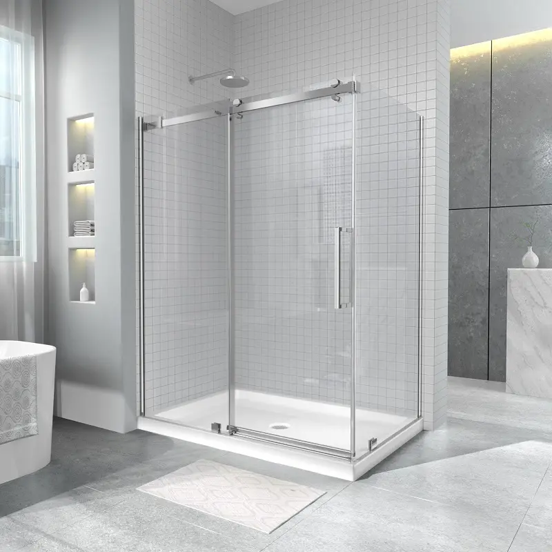 European Bathroom Corner Walkin Freestanding Shower Pan Shower ...