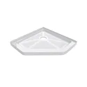 CKB Wholesale Price 36x36x3.5 Inch Bathroom White Acrylic Sector Double Threshold Shower Base With Antislip