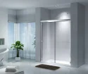 CKB 5 Years Warranty Straight Tempered Glass Aluminum Framed Bypass Double Sliding Shower Door