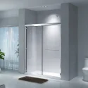 Free Standing Frameless Tempered Glass Shower Cabin Stainless Steel Pull Handle Bathroom Glass Shower Doors