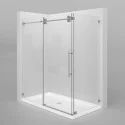 Factory Direct Sale Wetroom 10Mm Tempered Glass Single Sliding Glass Door Shower Enclosure