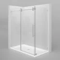 New Trends Frameless Tempered Glass Single Sliding Shower Door Bathroom Walk In Shower Enclosure
