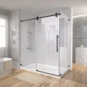 Hot Selling Aluminum Frameless Sliding Door Shower Room Tempered Glass Shower Enclosure for Hotel