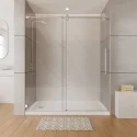 Modern Style Shower Enclosure Single Sliding Glass Door Frameless Bathroom Shower Door