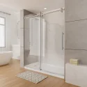 Bestseller Shower Room Single Sliding Glass Panel 8Mm 10Mm Thick Tempered Glass Shower Doors