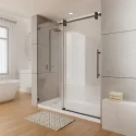 Most Popular Sliding Door Shower Glass Panel 10Mm Thick Tempered Glass Shower Room Frameless Shower Door