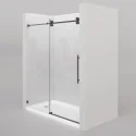 Stock In USA Stainless Steel Aluminum Handle Tempered Glass Frameless Sliding Shower Door for Hotel