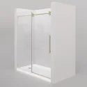 North American Style Shower Glass Panel Soft Close Sliding Door Bathroom Frameless Shower Door