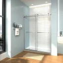 Best Reviewed Lower Water Blocking Aluminum Material Tempered Glass Frameless Sliding Shower Door
